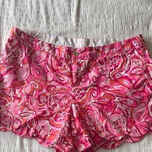 Lilly Pulitzer Pink and White Patterned Buttercup Shorts